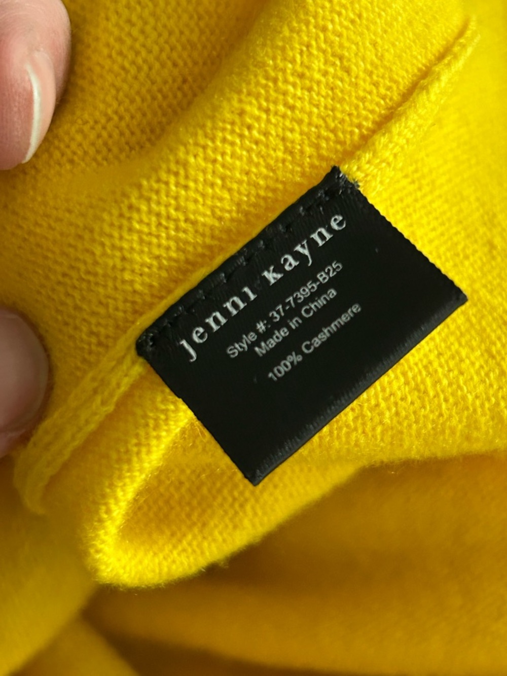 Jenni Kayne Sunny Yellow 100% cashmere Crewneck Sweater - Picture 9 of 9